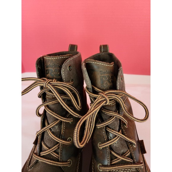 Timberland PRO Women's Hightower 6" Alloy Toe Waterproof Work Boot Brown 11 - Picture 5 of 12